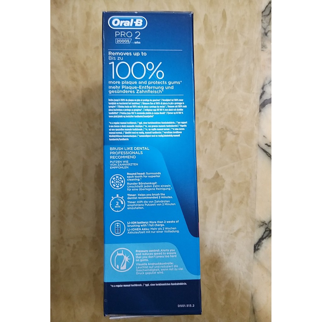 ORAL B PRO 2 2000S BÀN CHẢI RĂNG ĐIỆN