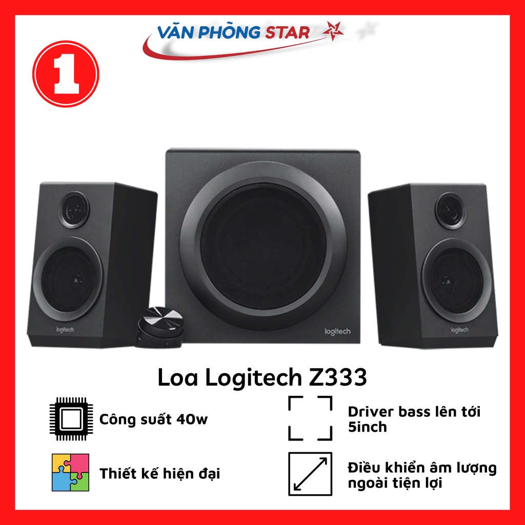 Loa Logitech Z333 System with Subwoofer - 2.1