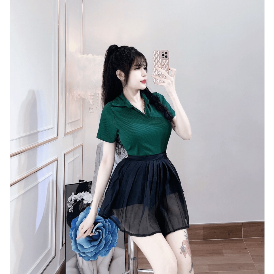 [ HOT TREND ] SET ÁO GÂN/ VÁY VOAN, XINH CỰC, CHẤT VẢI XỊN XÒ, MÀU SẮC DỄ PHỐI ĐỒ UP shop valentina