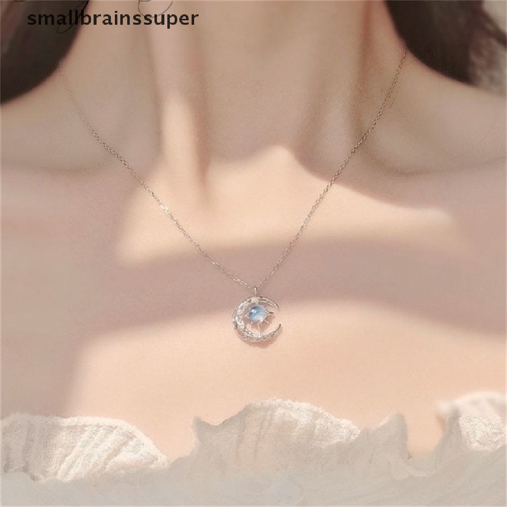 Vòng cổ Mặt Trăng Khuyết Đính Đá Phát Sáng Thời Trang Hàn Quốc