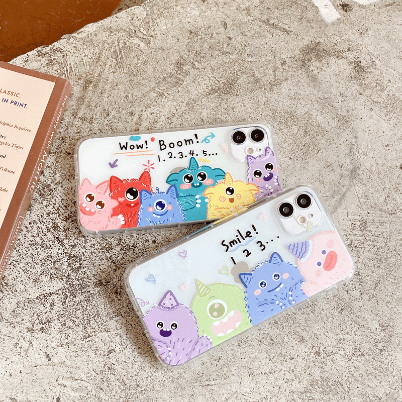 Ốp điện thoại TPU mềm trong suốt hình quái vật cho iPhone 12 11 Pro Max 12mini XR Xs Max 8 7 Plus | BigBuy360 - bigbuy360.vn