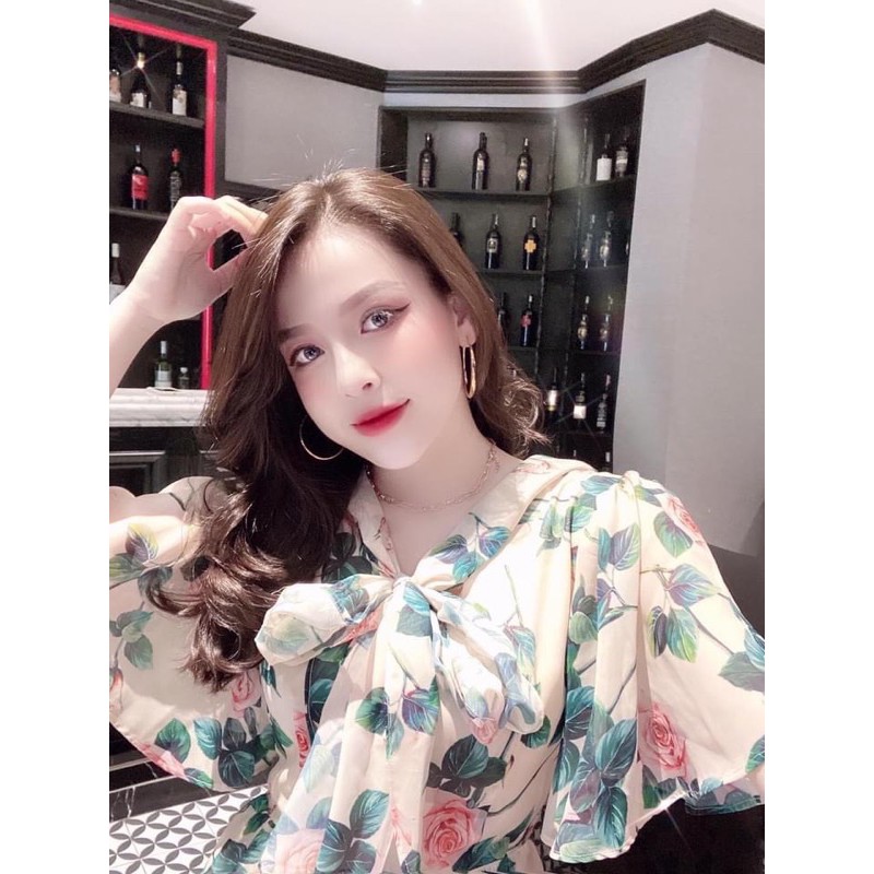 [Mã WASTMINI giảm 10% tối đa 30K đơn 150K] VÁY HOA VOAN CỔ NƠ | BigBuy360 - bigbuy360.vn