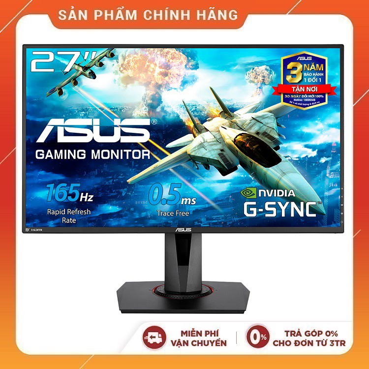 [NHẬP ELLAPTOP GIẢM 5% TỐI ĐA 500K] Màn hình ASUS Gaming VG278QR 27'' FullHD 165Hz 0,5ms G-Sync TN - Hàng Chính Hãng