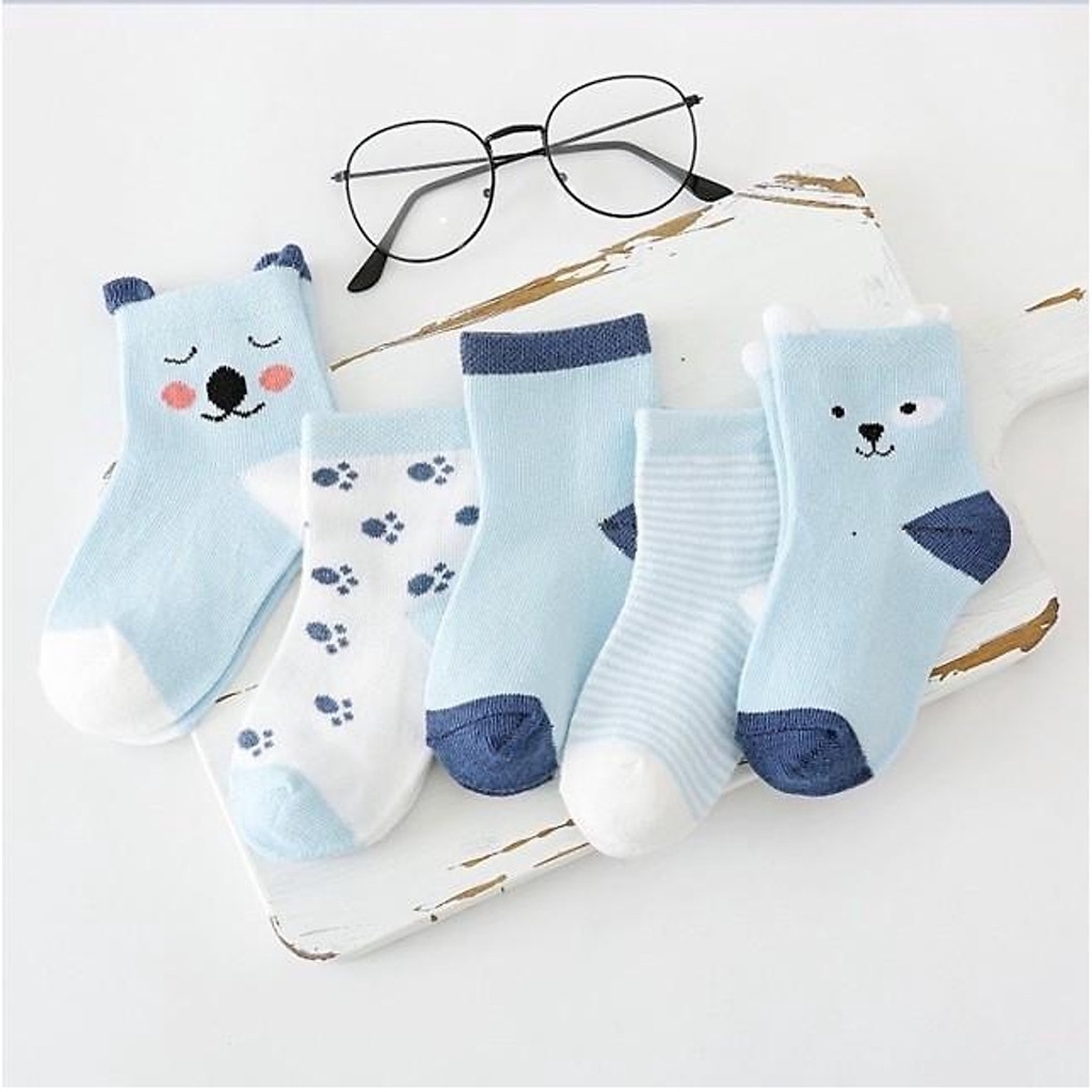 Set 5 đôi tất lưới cao cổ cho bé xuất Hàn từ 0 đến 2 tuổi - CAM KẾT CHẤT LƯỢNG