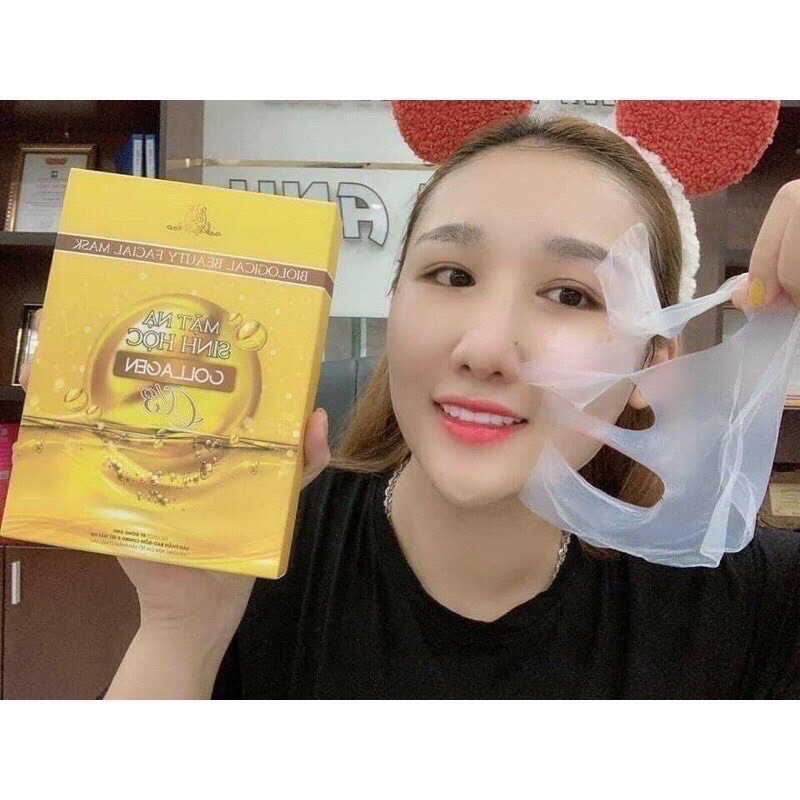 Mặt Nạ Sinh Học Collagen X3 hộp 5 miếng chuyên dưỡng trắng, cấp ẩm chống lão hóa da Mỹ Phẩm Đông Anh