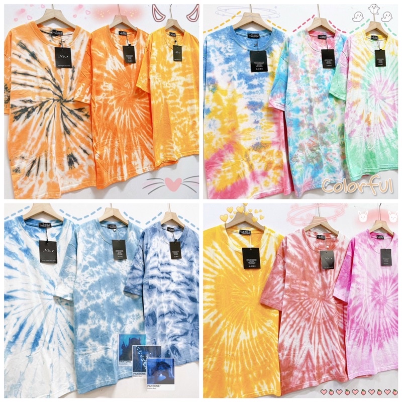 Áo thun TIE DYE UNISEX HOT TREND loang màu