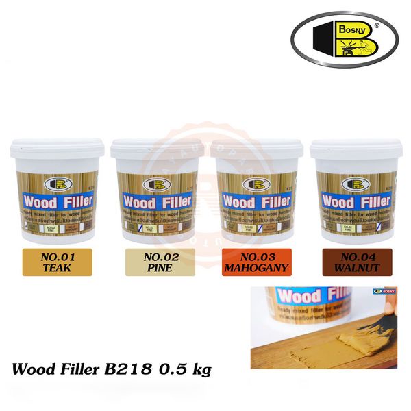0.5kg bột trám khe nứt, lỗ hở trên gỗ Wood Filler Bosny B218