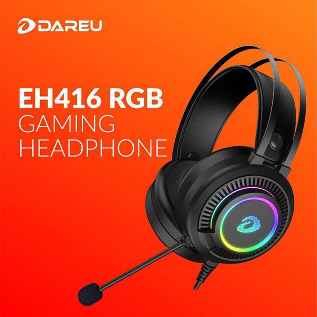 Tai nghe chơi game Dareu EH416 ❤️FREESHIP❤️ Giả lập 7.1, có mic chống ồn, led RGB - ATcomputer