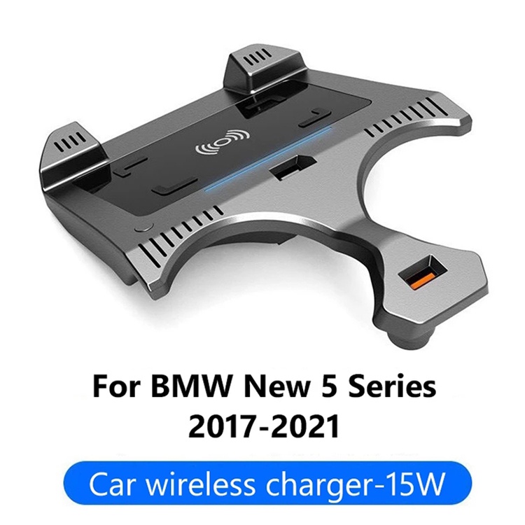 Bộ Sạc Nhanh Không Dây 15w Cho Xe Hơi bmw 5 6 series g30 g32 g38 2018-2021 qc3.0