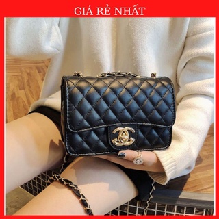 FREE SHIP túi xách nữ dây da luồn xích đeo chéo kẹp nách sáng chảnh mã A021