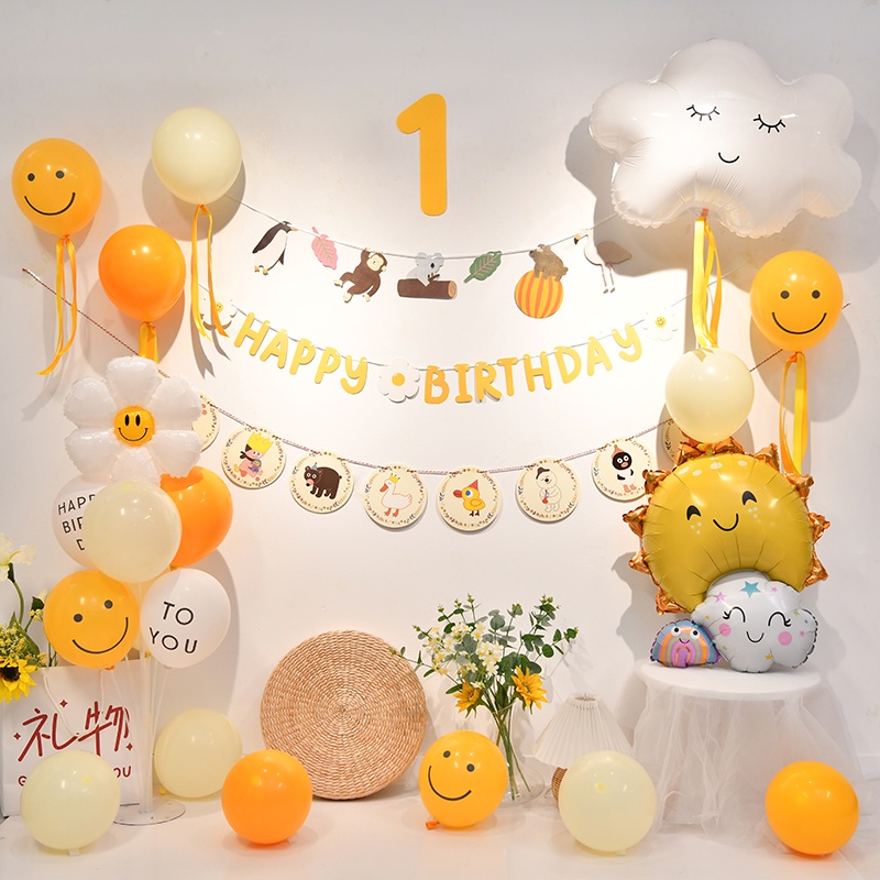 Bộ Bong Bóng Hình Khủng Long Trang Trí Tiệc Sinh Nhật Cho Bé