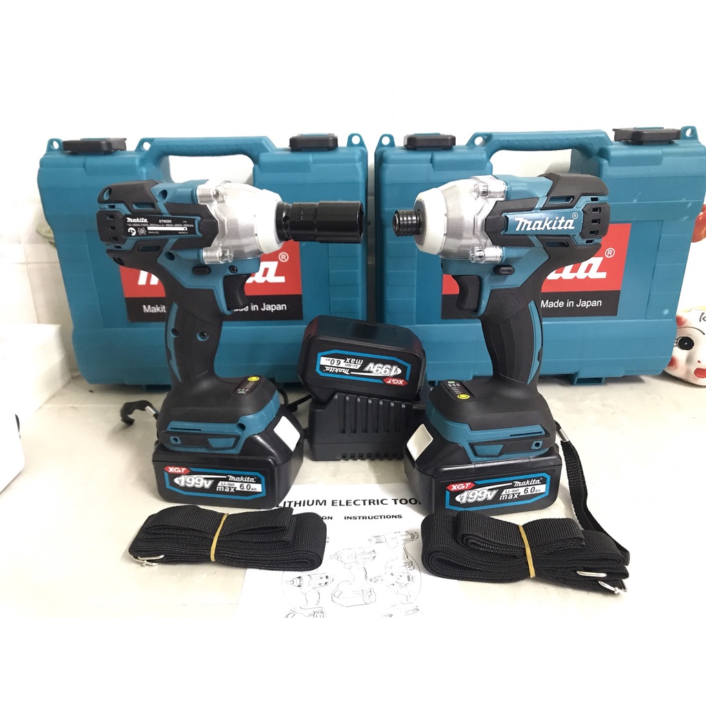 [FREESHIP] Máy chuyên vít; Máy bắn, siết bulong MAKITA - 2 pin 6AH dung lượng cao