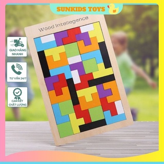 Bộ đồ chơi xếp gạch gỗ cho né
