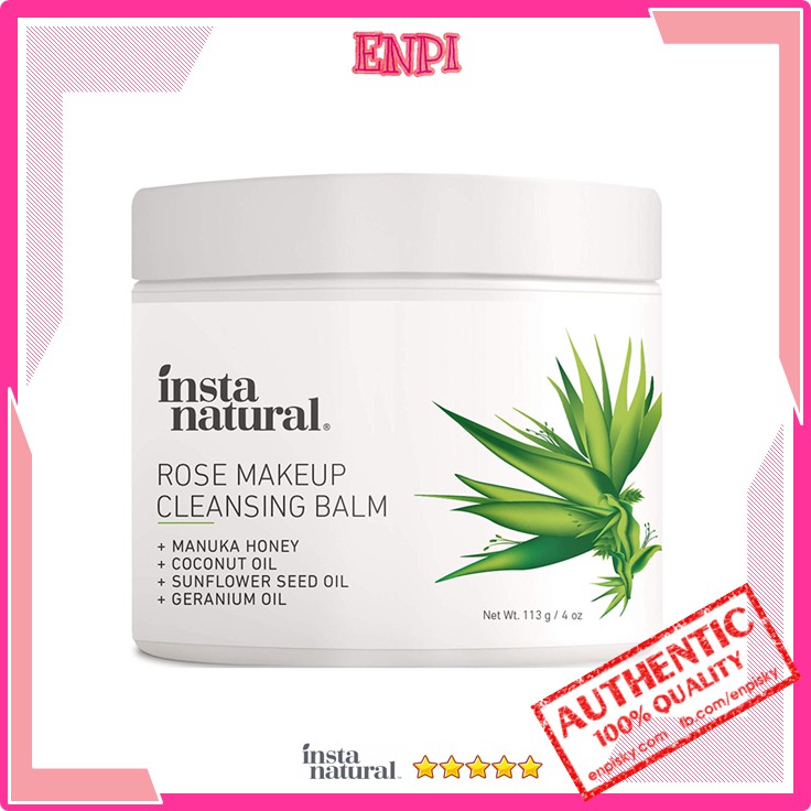 instanatural rose makeup cleansing balm