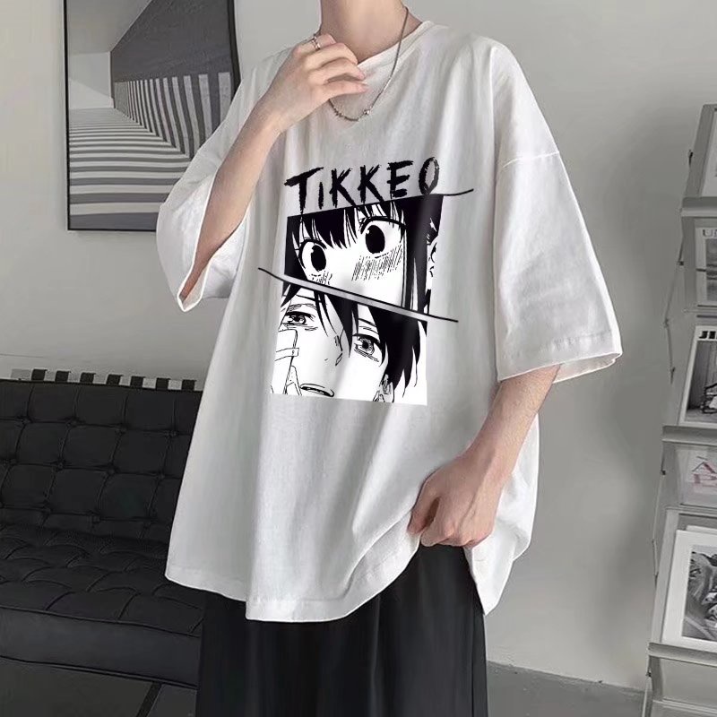 Áo Thun Tay Ngắn Dáng Rộng In Chữ Thời Trang Mùa Hè Cho Nam Size M-8XL