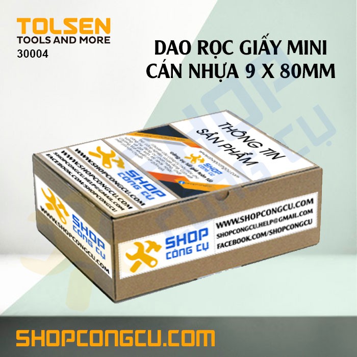 Dao rọc giấy mini cán nhựa 9x80MM Tolsen 30004