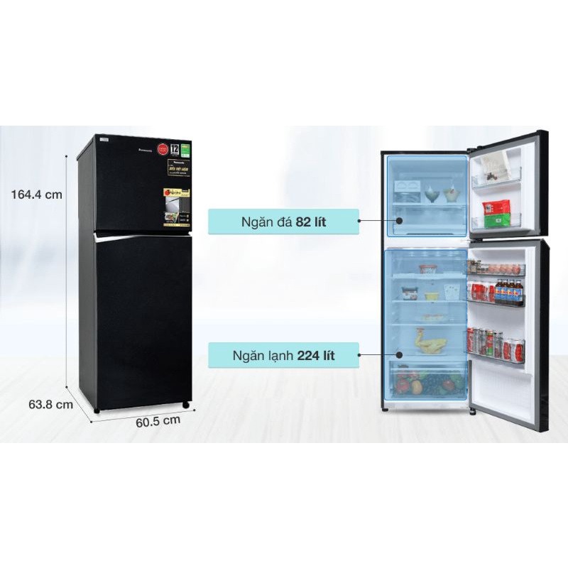 Tủ Lạnh Panasonic Inverter 306L NR-BL340BKVN