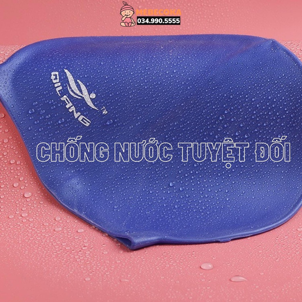 Mũ bơi, nón bơi cho bé từ 3 tuổi, mũ bơi Trẻ Em và Người Lớn, Chất liệu Silicone cao cấp CHỐNG NƯỚC 100%