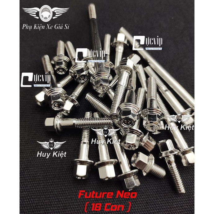 Bộ Ốc Lốc Máy Salaya PHAY THÁI Inox 304 Cho Future Neo (18 Con) MS5210