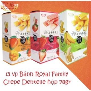bánh cuộn kem trái cây crepe
