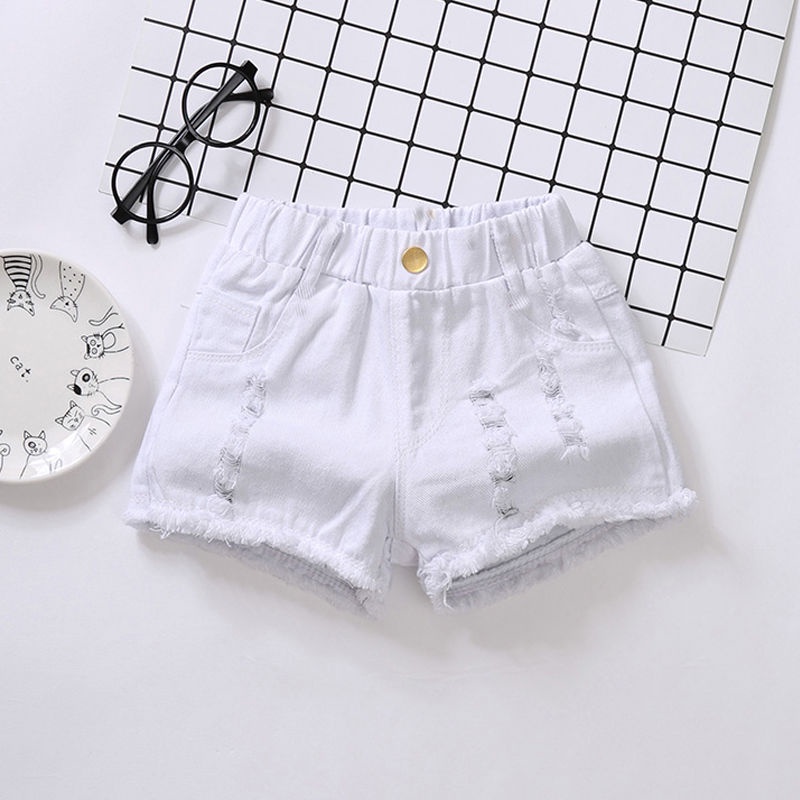 Quần Short Denim Mỏng Dáng Rộng Phong Cách Mới 2022 Cho Bé Gái