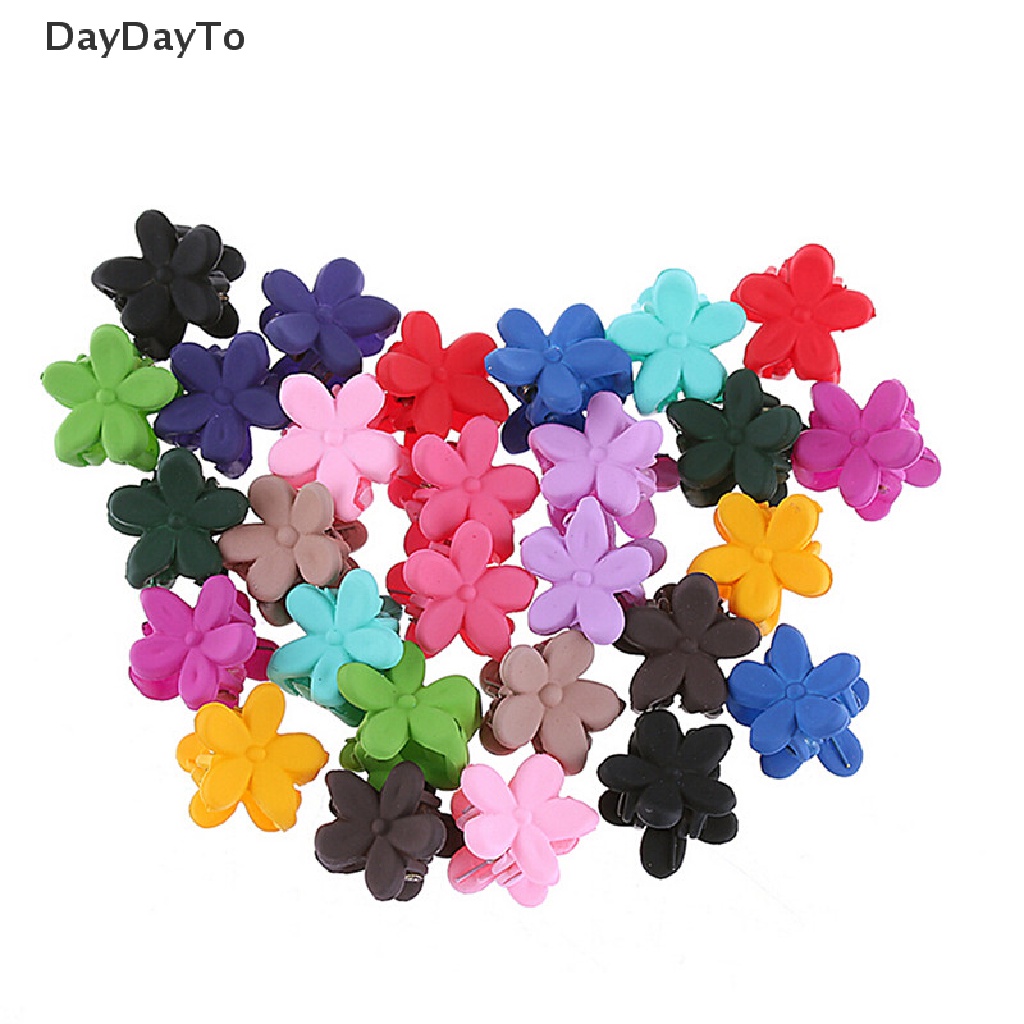Set 30 Kẹp Tóc Càng Cua Đính Hoa Mini Nhiều Màu Cho Bé Gái
