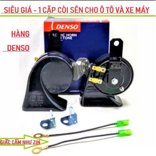 BỘ 2 CÒI SÊN XE MÁY VÀ ÔTÔ MẪU MỚI CÒI KÊU SIÊU TO LOẠI TỐT