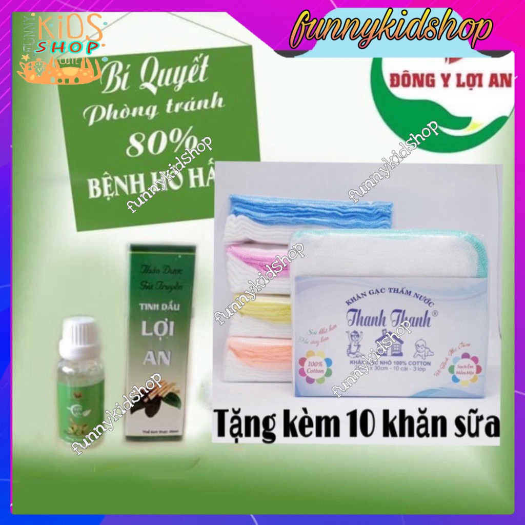 Tinh dầu bôi ho, sổ mũi, khò khè cho bé Lợi An + tặng cốc chia vạch