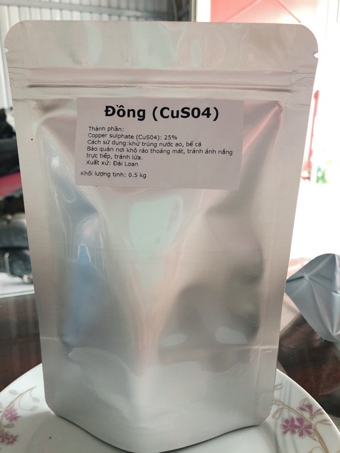 Đồng CuSO4 - gói 500g - diệt tảo ao, bể cá
