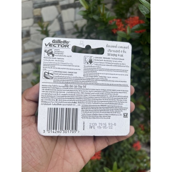 Lưỡi dao cạo gillette vector 4 lươiđ