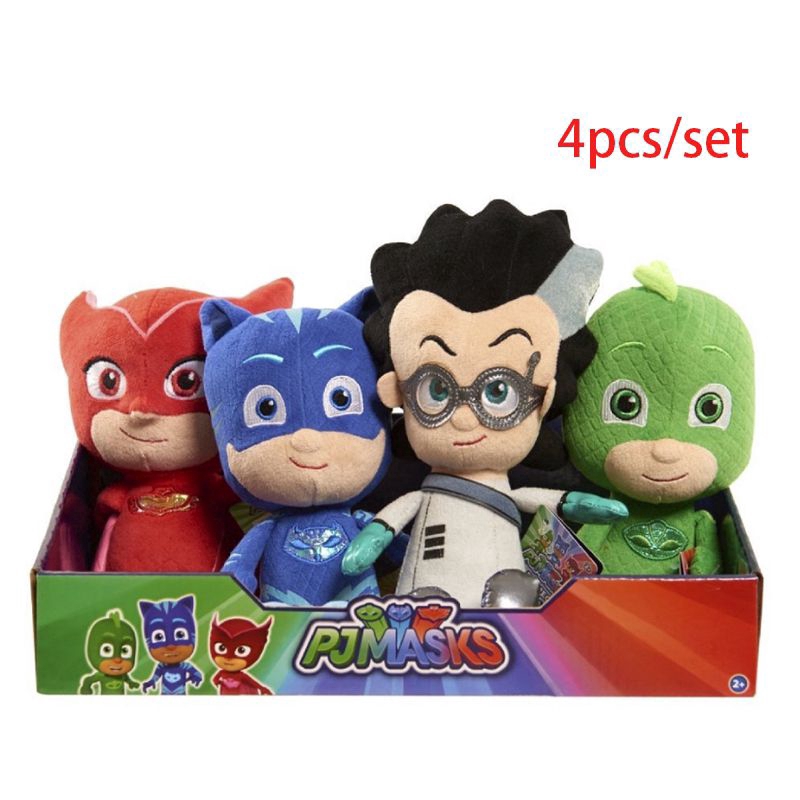 Bộ 4 thú nhồi bông hình các nhân vật trong PJ Masks Gekko Catboy Owlette Romeo