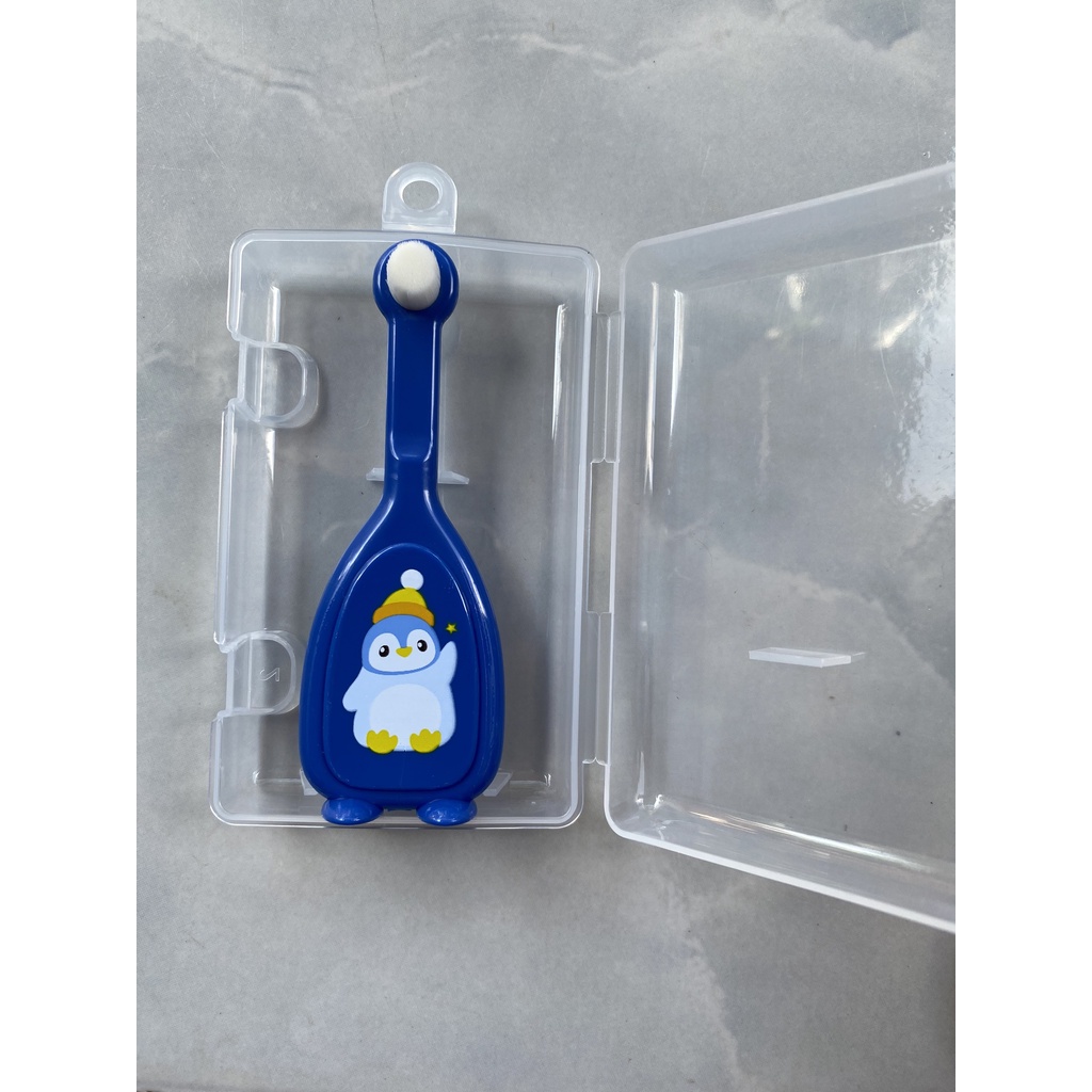 Bàn chải trẻ em lông tơ hình chim cánh cụt cho bé từ 1 tuổi đến 8 tuổi lông  siêu mềm chăm sóc nứu cho bé tập đánh răng