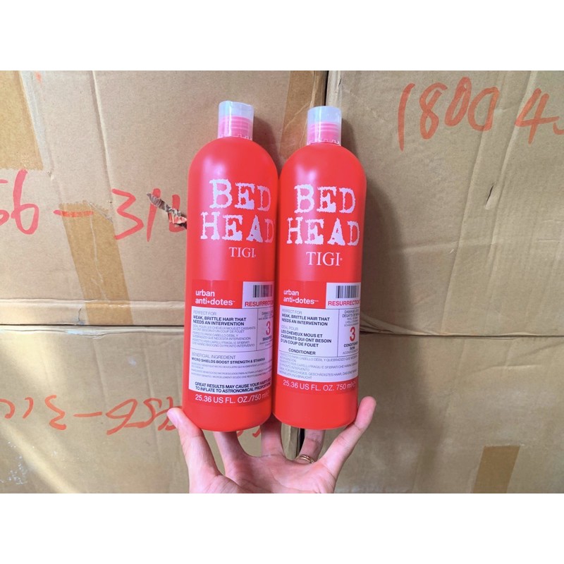 Combo cặp dầu gội &amp; dầu xã tigi số 3 750ml