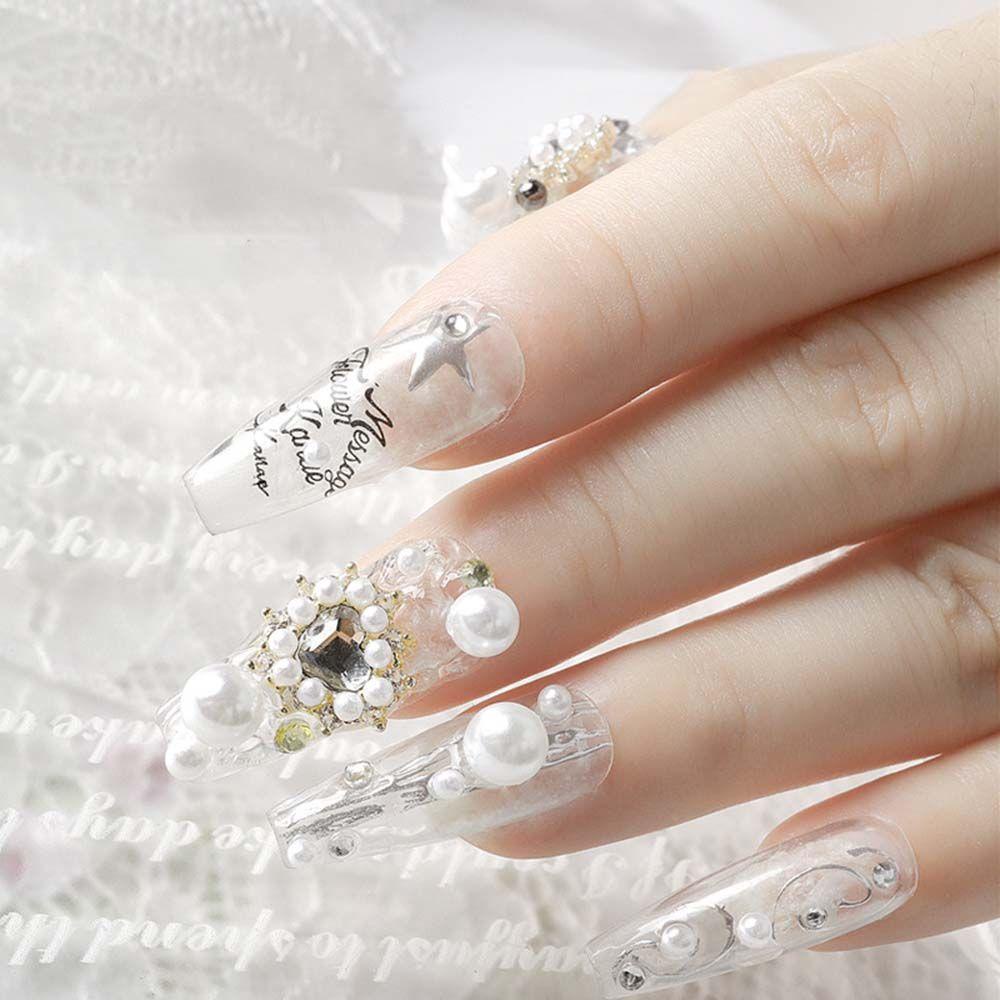 Phụ Kiện Trang Trí Móng Tay DIY Hình Kẹo Trái Tim Sang Trọng Phong Cách Nhật Bản