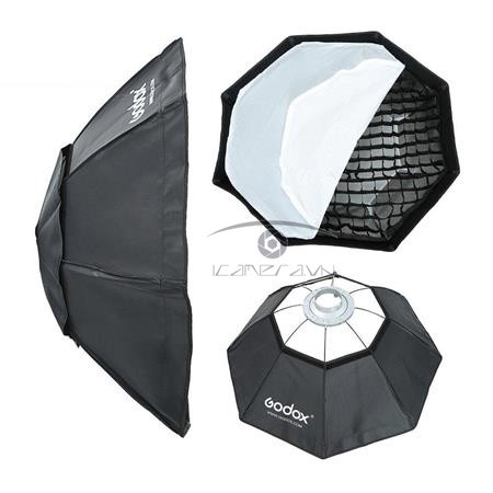 SOFTBOX GODOX OCTAGON ĐƯỜNG KÍNH 95CM KÈM GRIP LƯỚI TỔ ONG làm dịu ánh sáng