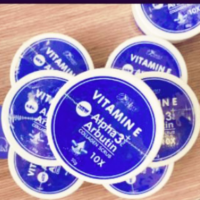 Tẩy Tế Bào Chết Làm Mềm, Dưỡng Trắng Da Vitamin E ALPHA ARBUTIN 3+Plus 50g Thái Lan