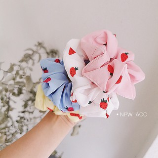 Cột tóc scrunchies hoa quả dễ thương
