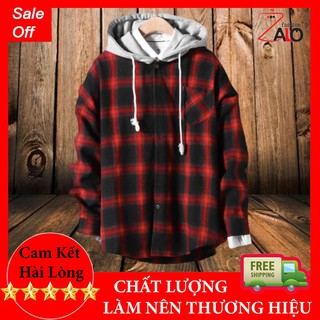⚡️MẪU HOT⚡️ ÁO KHOÁC SƠ MI FLANNEL CARO NHIỀU MÀU CÓ MŨ CỰC CHẤT SM0211 - QSTORE