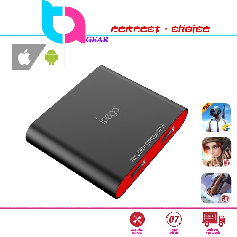 iPega 9116 - Thiết bị Chuyển Đổi Chơi Game PUBG, Free Fire, ROS...