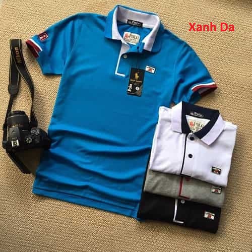 Áo thun nam màu đen phối phiền trắng tay ngắn vải dày mát - áo phông nam | BigBuy360 - bigbuy360.vn