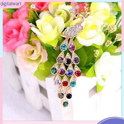 Vòng Đeo Tay Kim Loại Hình Chim Công Đính Đá Màu Vintage Sành Điệu Trẻ Trung Cho Nữ