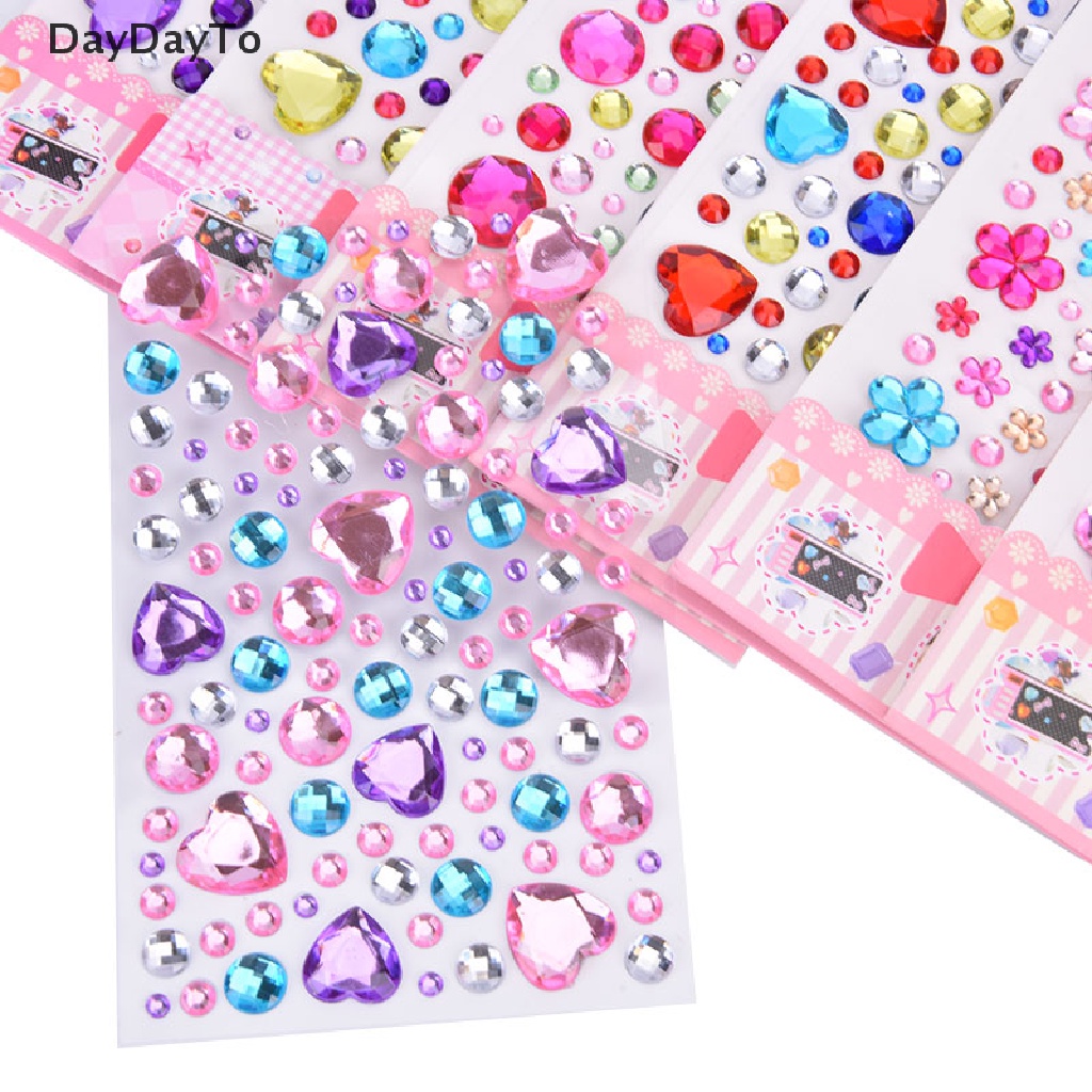 Sticker Dán Tường Bằng Acrylic Họa Tiết Kim Cương 3D DIY Dành Cho Trẻ Em