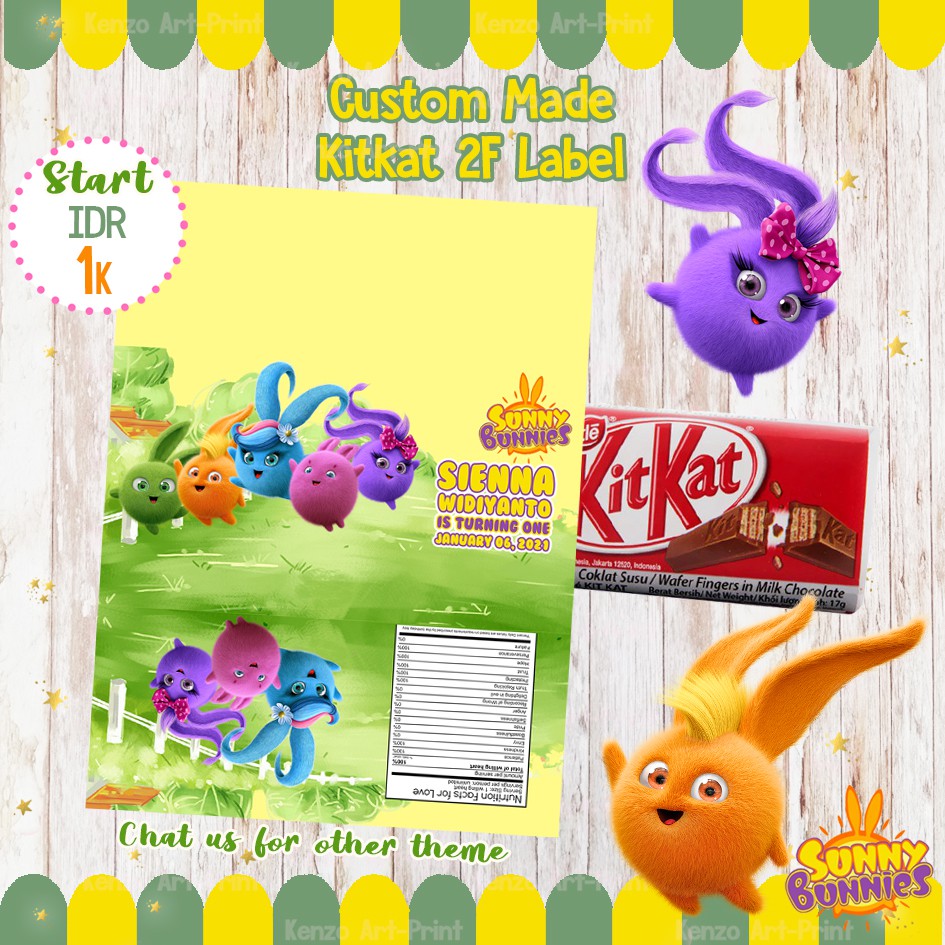 Nhãn Dán Đánh Dấu Socola Kitkat 2 Thanh