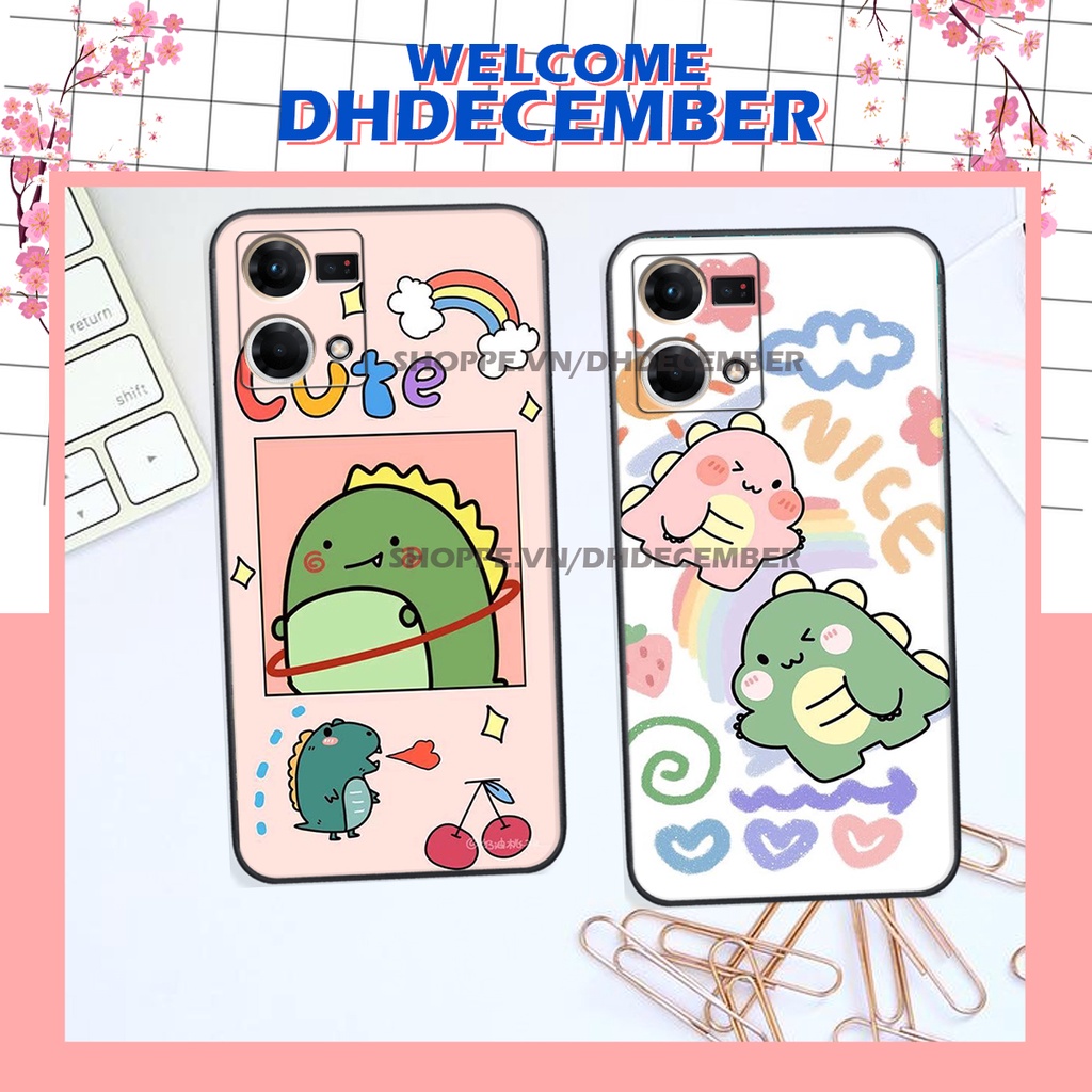 Ốp lưng Oppo RENO 7 4G - ỐP BẢO VỆ CAMERA in hình khủng long , gấu nâu xinh xắn, siêu cute  mà còn vô cùng RẺ -ĐẸP