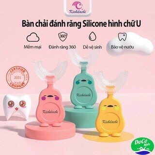 Bàn chải đánh răng chữ U cho bé KICHILACHI - Siêu mềm - Bàn chải tập đánh răng cho bé - Tạo thói quen