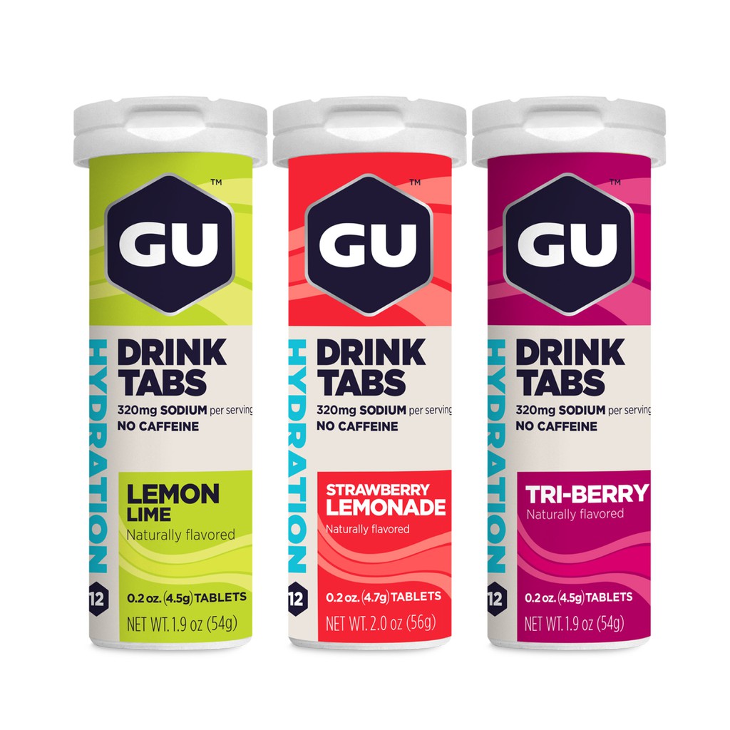 Viên sủi GU Energy Hydration Drink Tabs - Ống 12 viên - Bổ sung nước và điện giải khi hoạt động thể thao