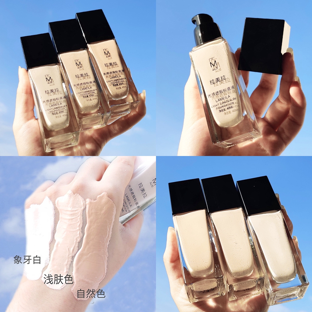 [Hàng mới về] Kem nền trang điểm 3 màu tươi mới che phủ lỗ chân lông chống thấm nước 40ml | BigBuy360 - bigbuy360.vn