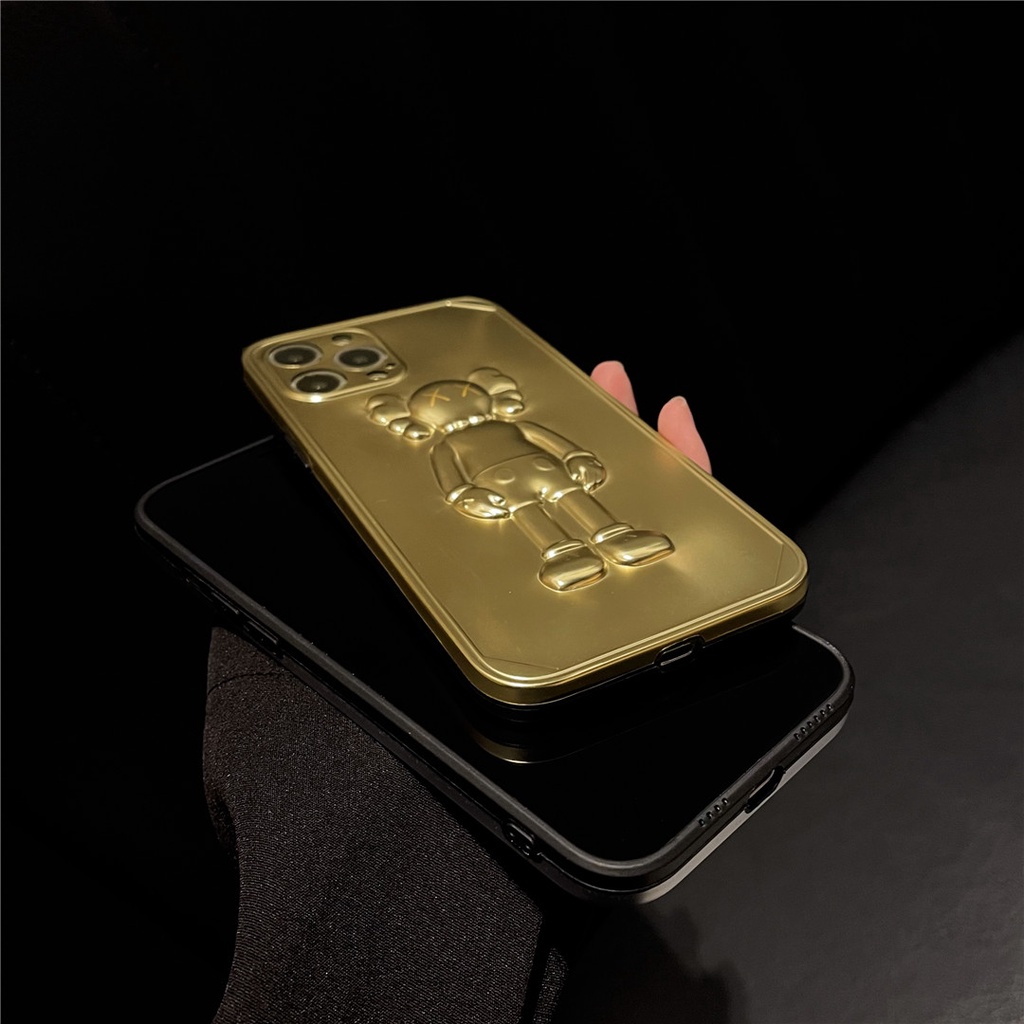 Ốp điện thoại Nhựa Mềm 3D Plating KAWS cho iPhone13 12 mini 11 PRO MAX 6/6s 7/8plus SE2 X/XS XR XSMAX #HG4546 | BigBuy360 - bigbuy360.vn