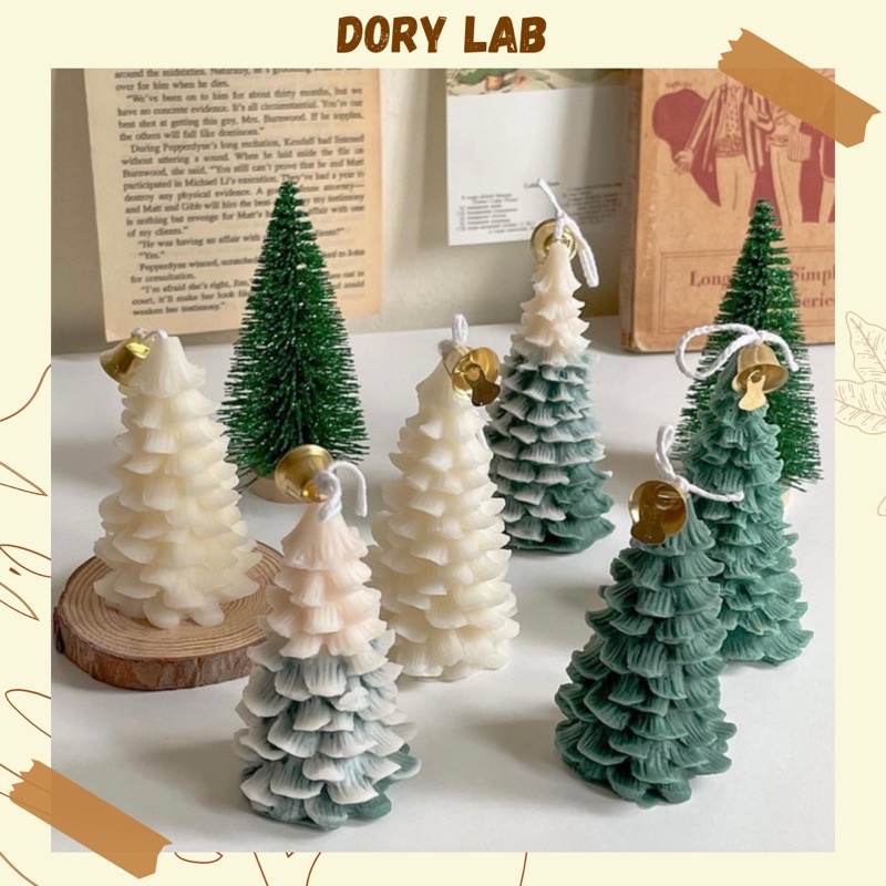 Nến Thơm Cây Thông Giáng Sinh Lá Bầu - Dory Lab