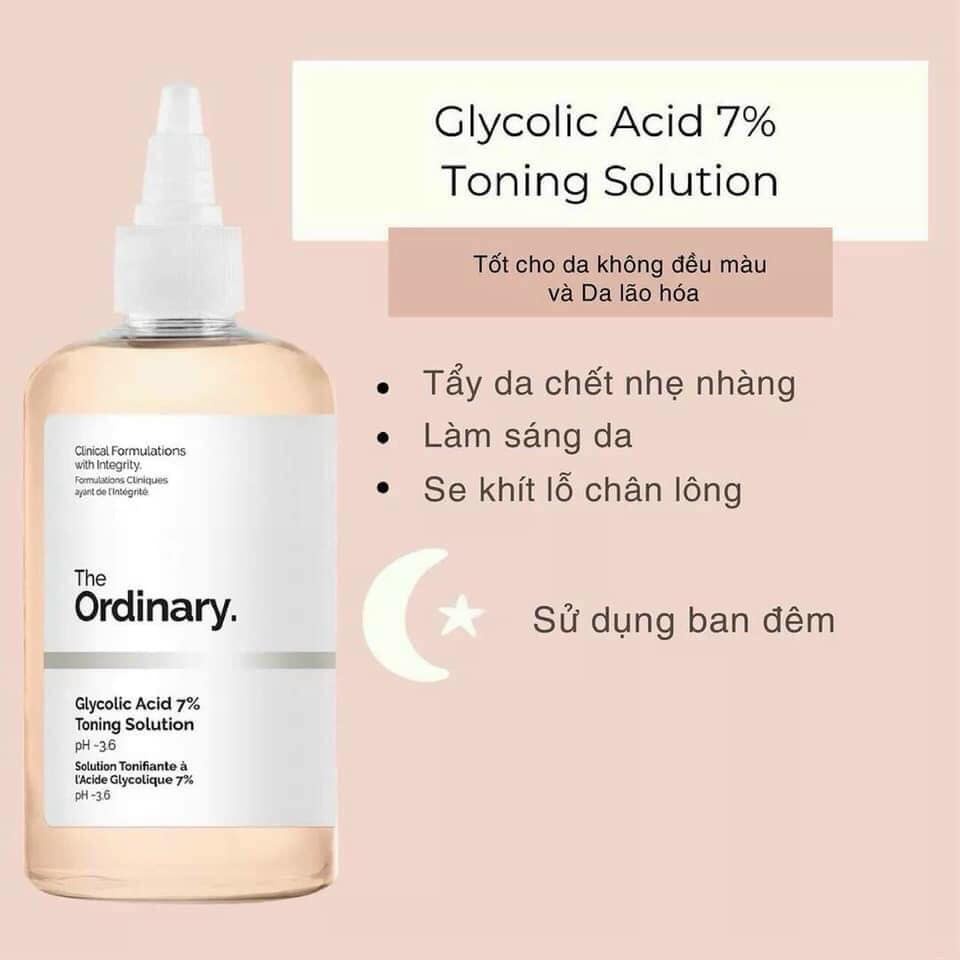 Toner Nước Hoa Hồng The Ordinary Glycolic Acid 7% Toning Solution